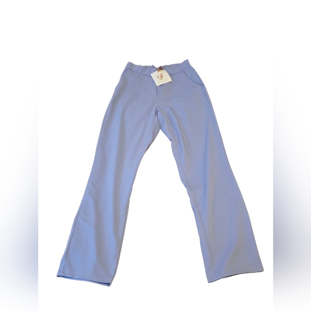 CJF Moda Lilac Silky Italian Made Trousers Size M NWT